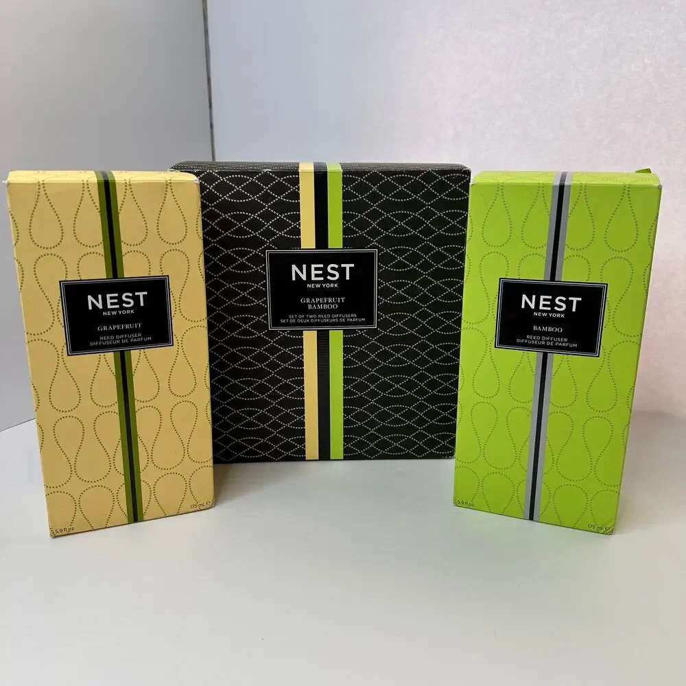 Nest New York Grapefruit Bamboo Set of 2 Reed Diffusers 5.9fl oz x 2 NEW